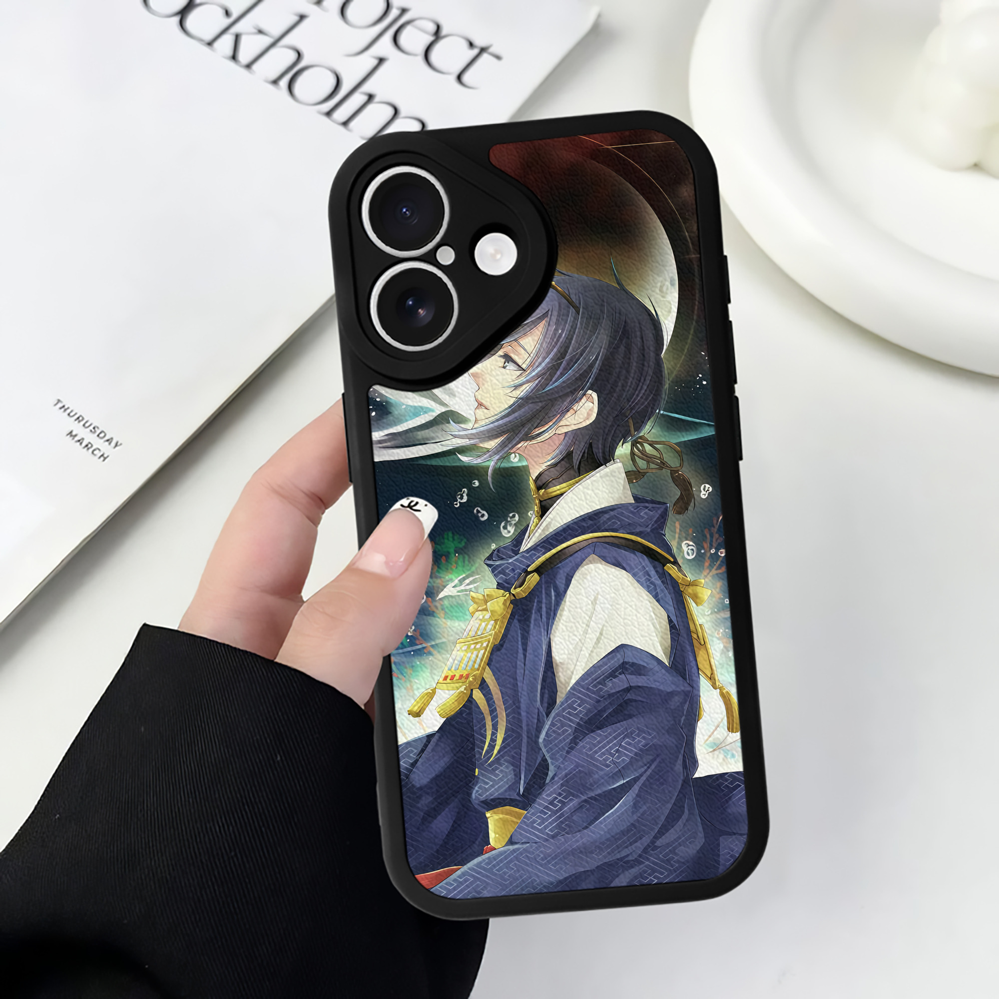 （画像用） 刀剣乱舞 Touken Ranbu 【iPhone 16シリーズ対応】シリコンスマホケース（レザー調） 材質：シリコン